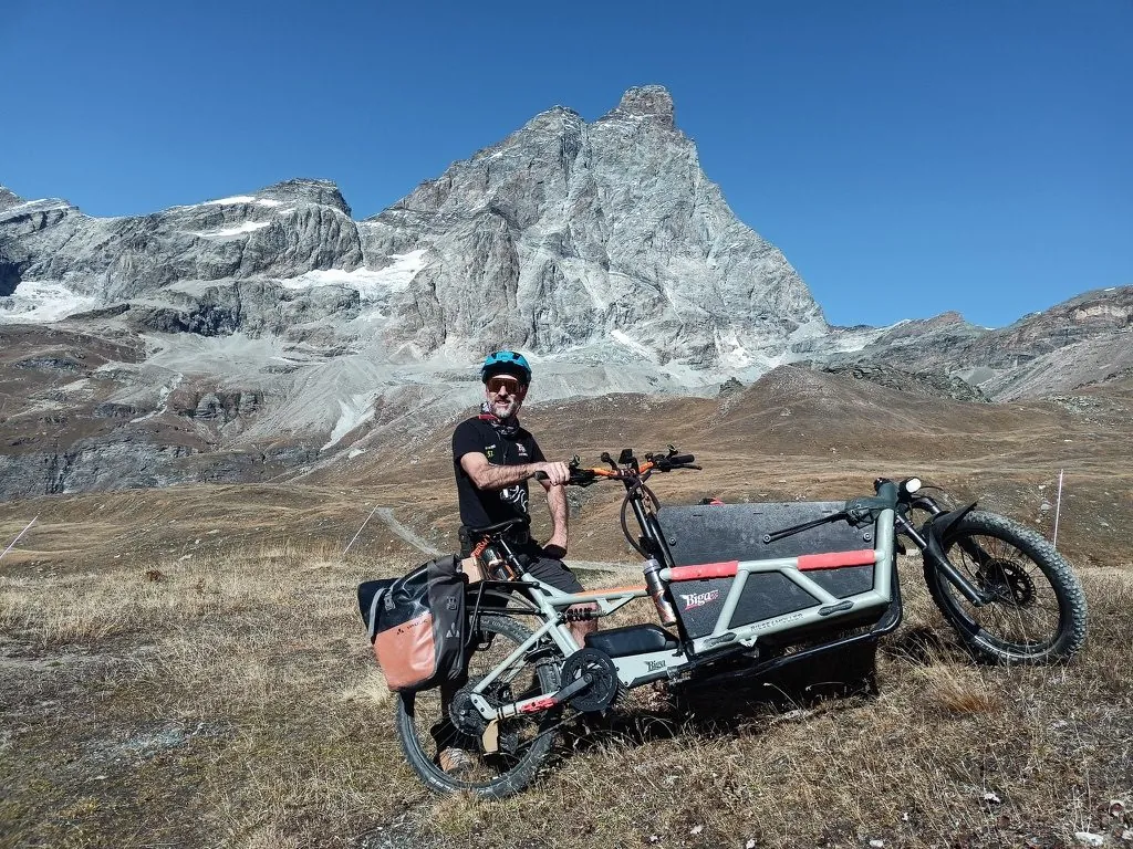 BigaAdventure 2025, Cervinia — cargo bike sotto il Cervino