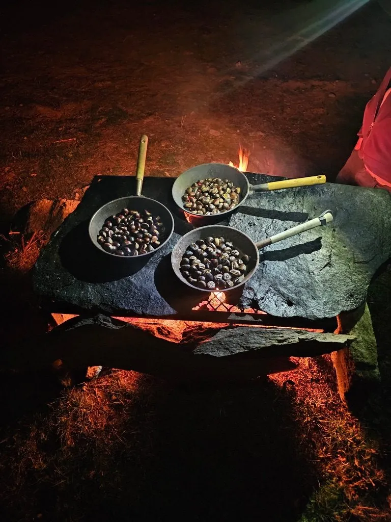 BigaAdventure 2025, Cervinia — castagne sul fuoco durante la sosta