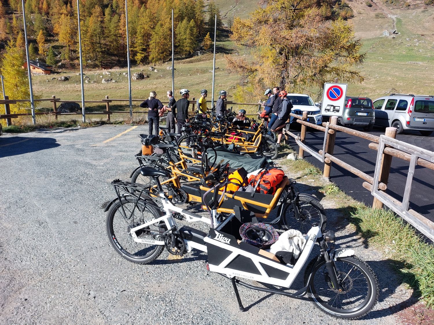 Le cargo bike Biga pronte alla partenza in montagna